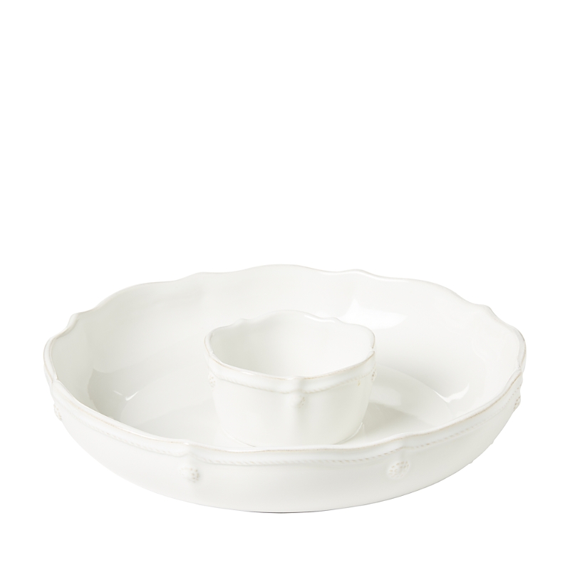 Juliska Berry & Thread Chip And Dip - Whitewash In Whitewash