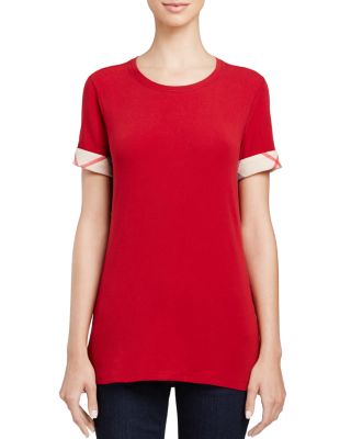 Burberry Check Cuff Tee | Bloomingdale's