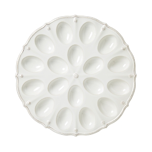 Juliska Berry & Thread Deviled Egg Platter In White