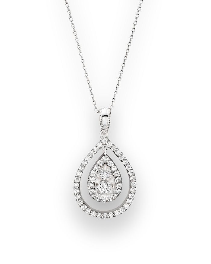 Bloomingdale's Diamond Pendant Necklace In 14k White Gold, .35 Ct. T.w. - 100% Exclusive