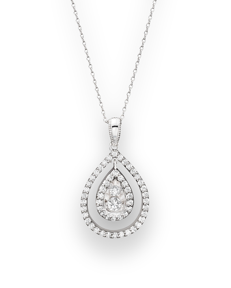 Bloomingdale's Diamond Pendant Necklace In 14k White Gold, .35 Ct. T. W. - Exclusive In White
