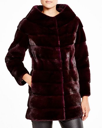 Maximilian Furs Maximilian Grooved Mink Coat - 100% Exclusive ...
