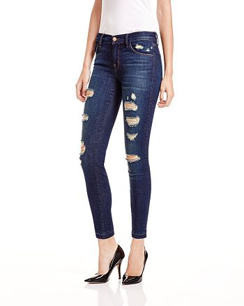 J Brand Low-Rise Cropped Skinny Jeans in Demented | Bloomingdale's