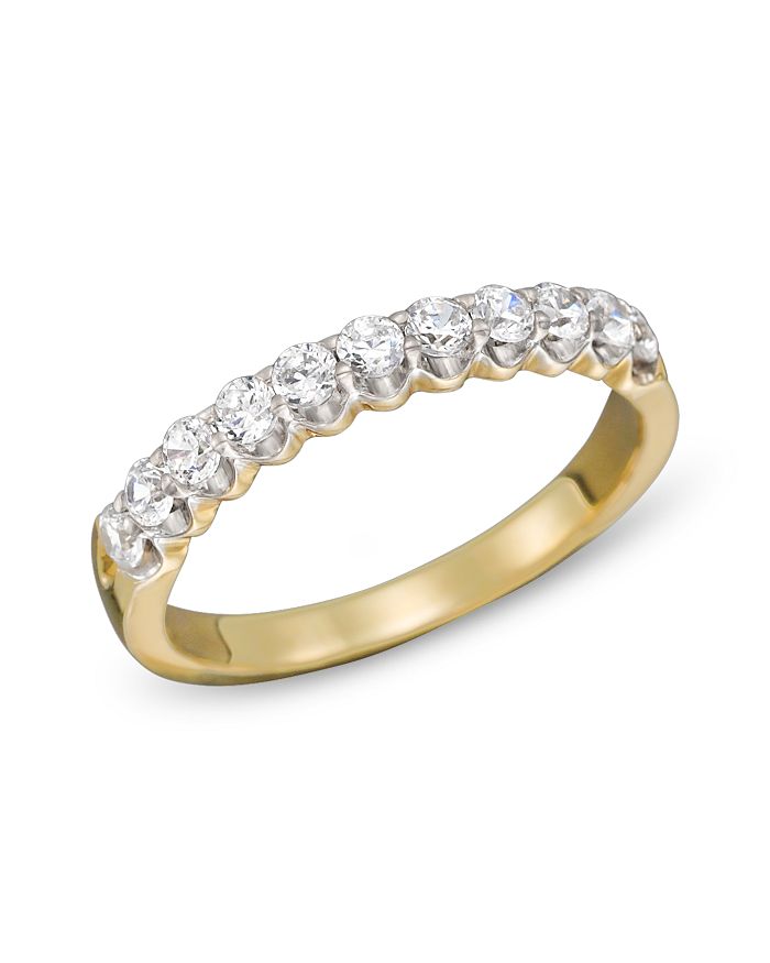 Bloomingdale's Diamond Band Ring In 14k Yellow Gold, .50 Ct. T.w. - 100% Exclusive In White/gold
