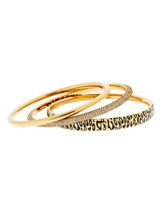Michael Kors Animal Print & Pavé Bangles, Set of 3 