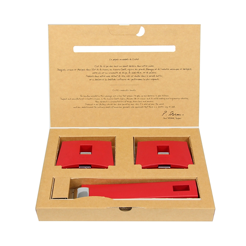Cristel Mutine 3-piece Handle Set In Raspberry