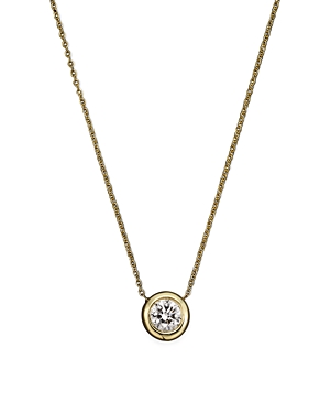 Roberto Coin 18K Yellow Gold Diamond Bezel Necklace, 16
