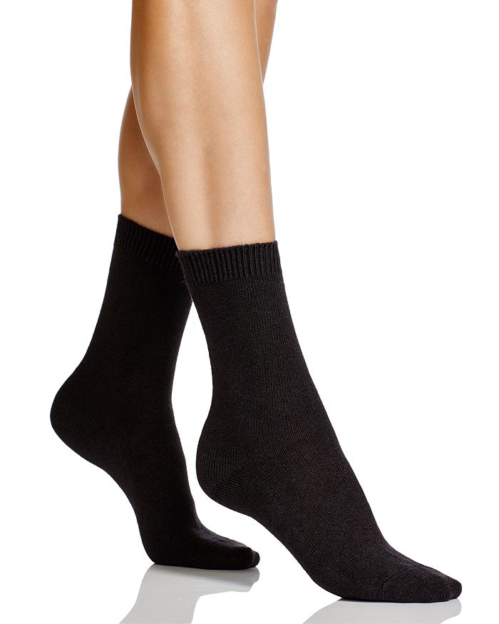 Shop Falke Cosy Mid-calf Socks In Black