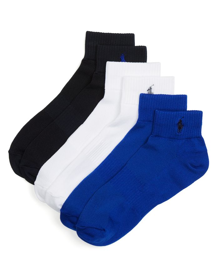 Polo Ralph Lauren Athletic Socks, Pack Of 3 In Royal