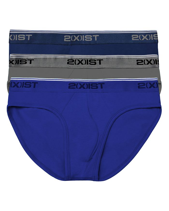 2(x)ist Cotton Stretch No Show Briefs, Pack Of 3 In Eclipse/ Lead ...