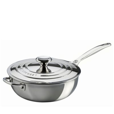 Le Creuset - Stainless Steel 3.5-Quart Saucier Pan With Lid