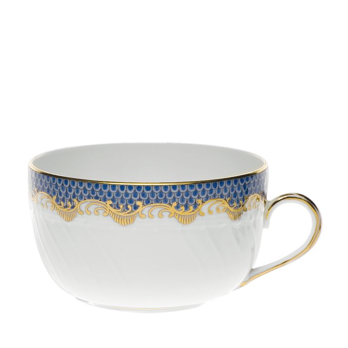 Herend Fishscale Canton Cup In Blue