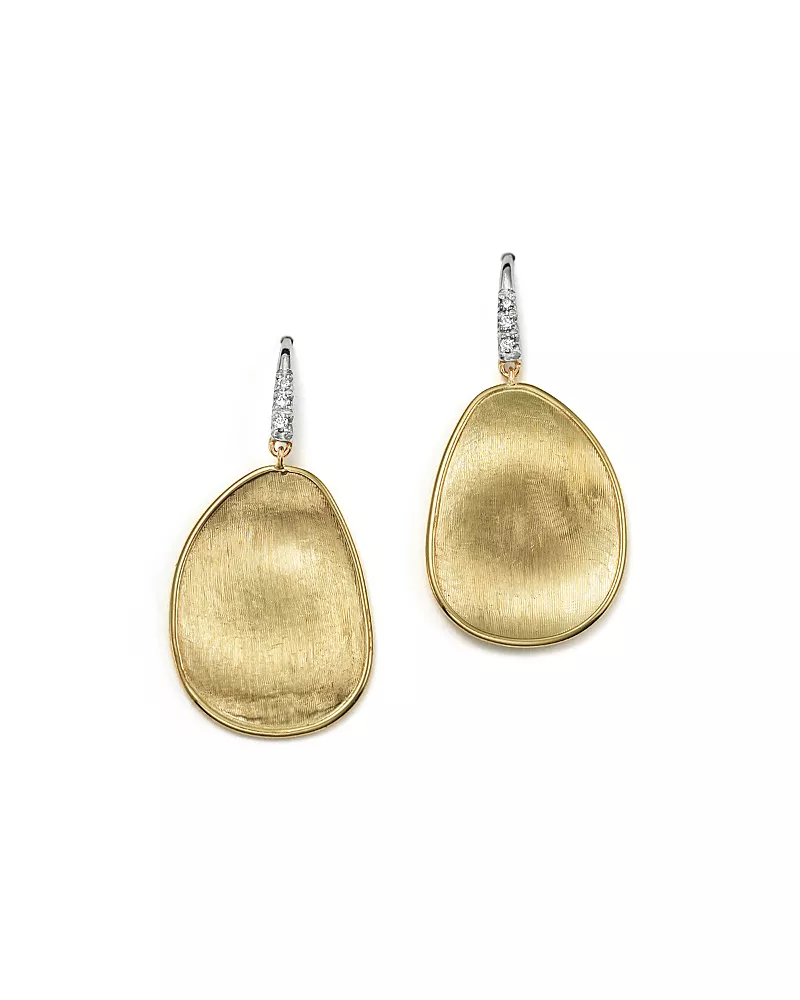 Marco Bicego 18K Yellow Gold and Diamond Lunaria Drop Earrings