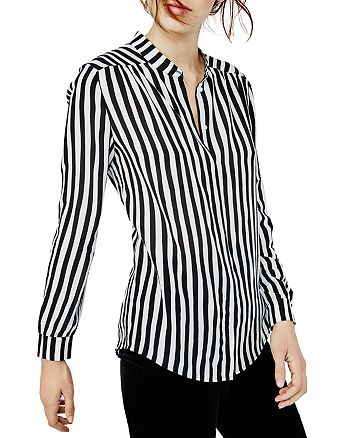 Maje Cute Stripe Silk Shirt | Bloomingdale's