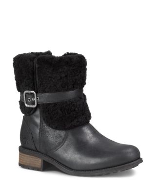 blayre ii shearling cuff suede boots