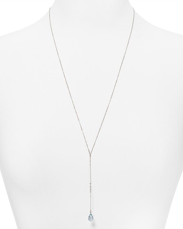 Bloomingdale's - Sterling Silver and Blue Topaz Y Necklace, 26" - 100% Exclusive