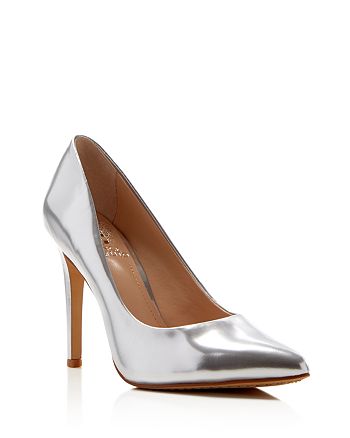 VINCE CAMUTO - Kain Metallic Pointed Toe Pumps