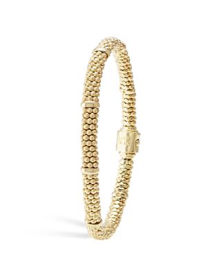 Caviar Gold Collection 18K Gold Caviar Beaded Station Bracelet