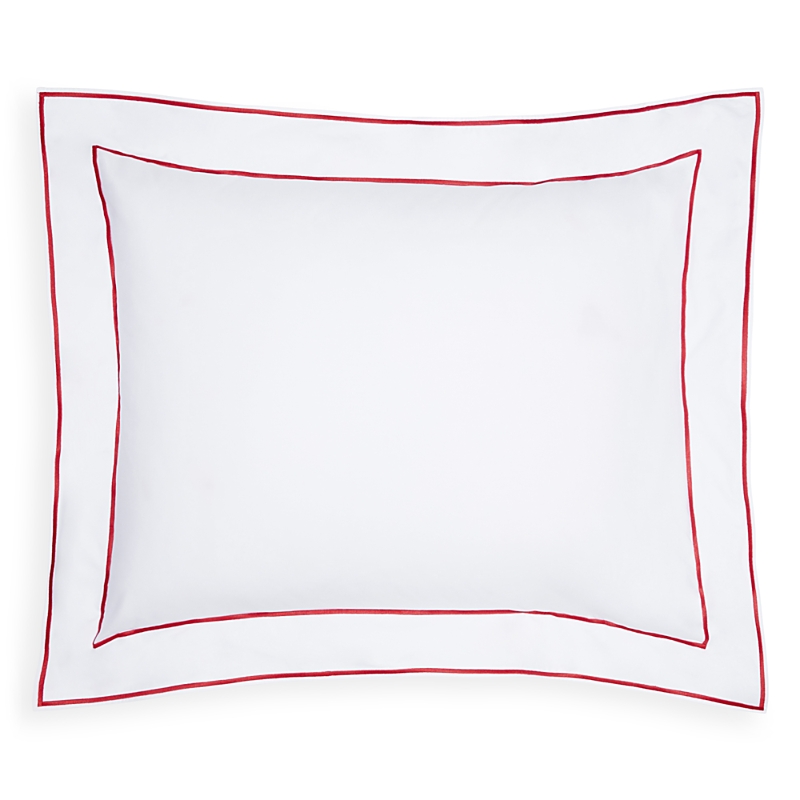Matouk Ansonia Percale Standard Sham In Red