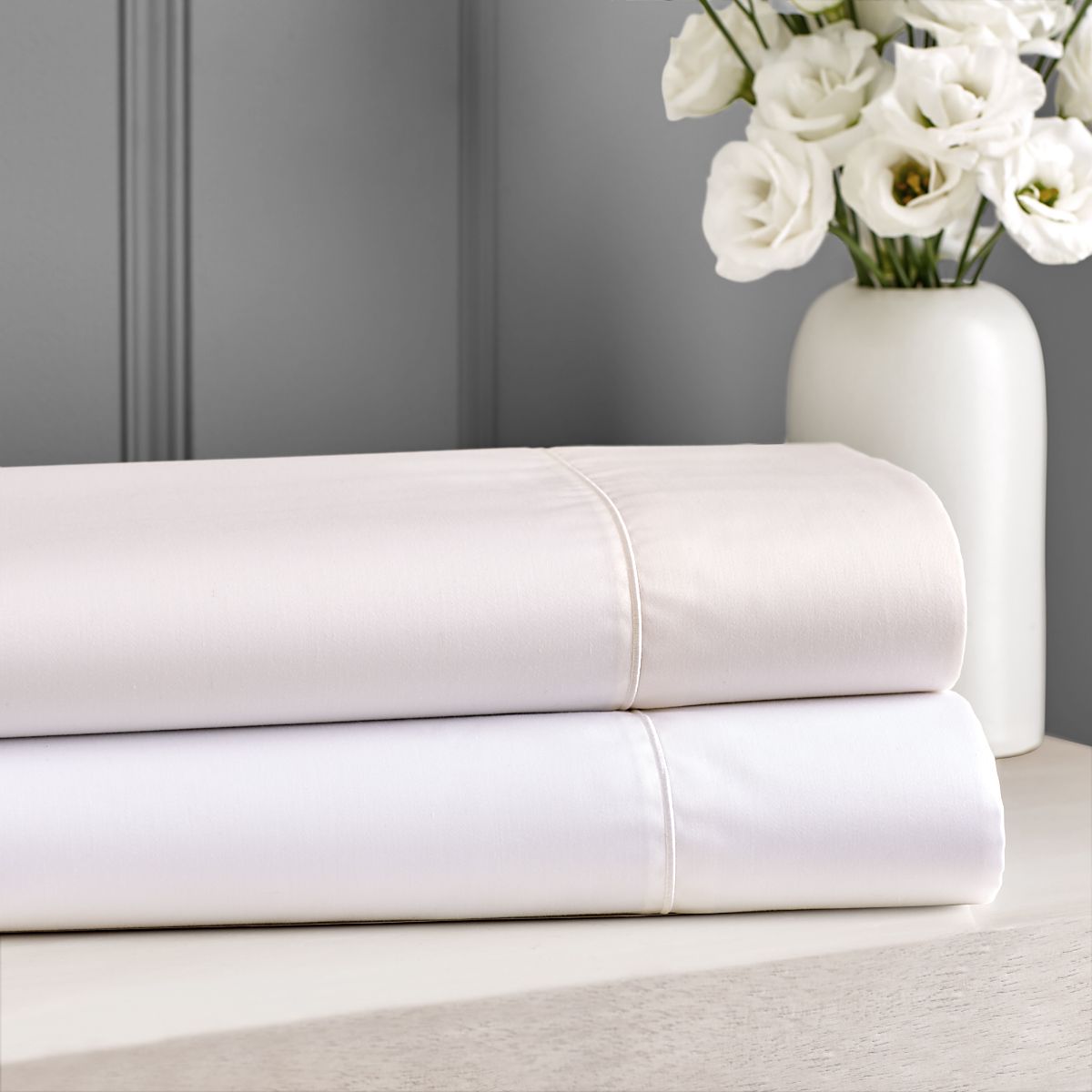 Hudson Park Collection 500TC Wrinkle-Resistant Extra Deep Flat Sheet