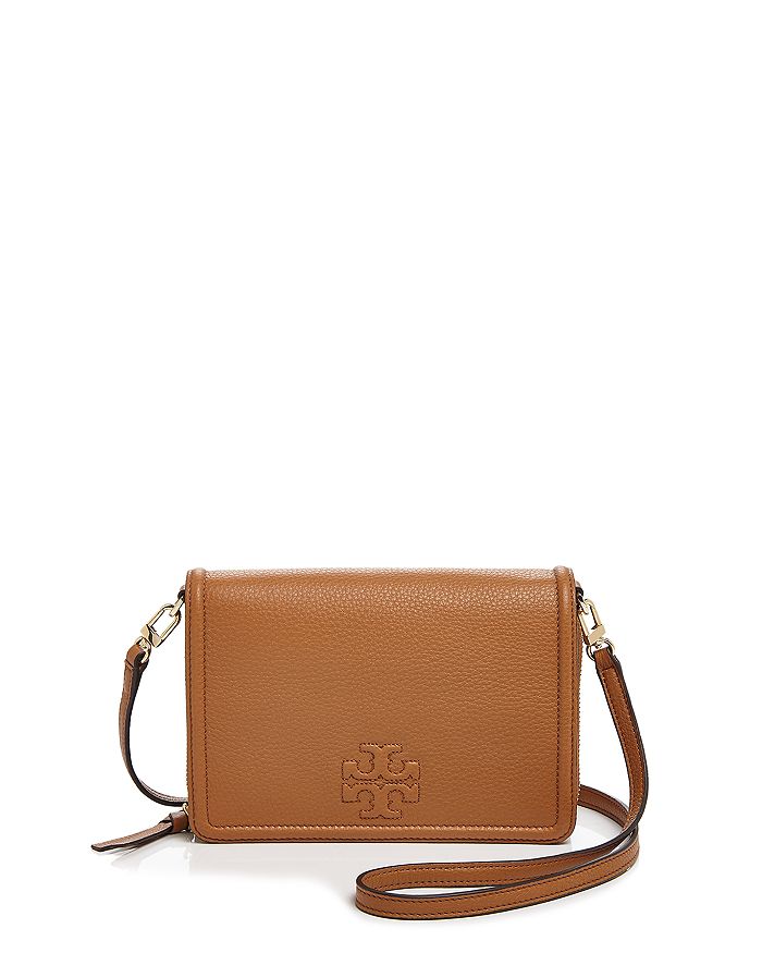 Tory Burch Taupe Leather Thea Messenger Bag