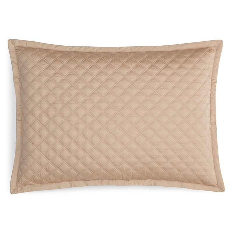 Hudson Park Collection Hudson Park Double Diamond Quilted King Sham - Exclusive In Champagne