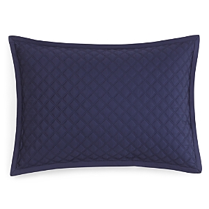 Hudson Park Collection Hudson Park Double Diamond Quilted King Sham - 100% Exclusive In Marine Navy