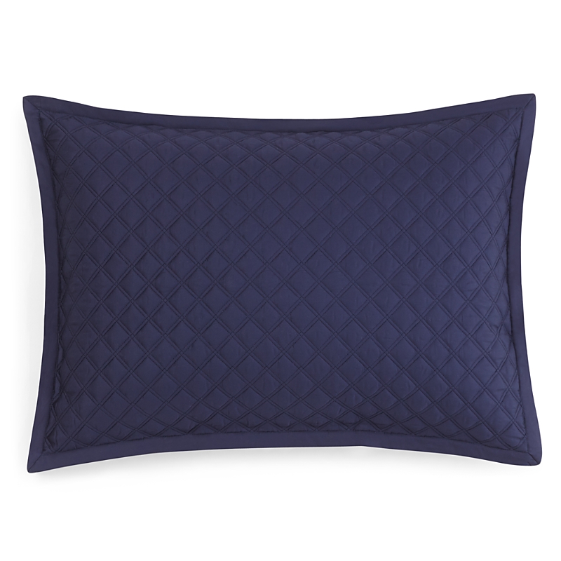 Hudson Park Collection Hudson Park Double Diamond Quilted Standard Sham - Exclusive In Marine Navy