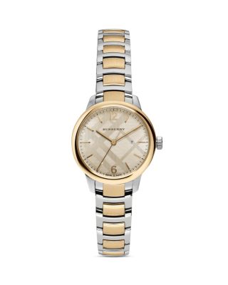 Burberry two tone watch hotsell