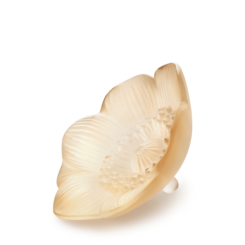 Lalique Anemone Small Sculpture In Gold