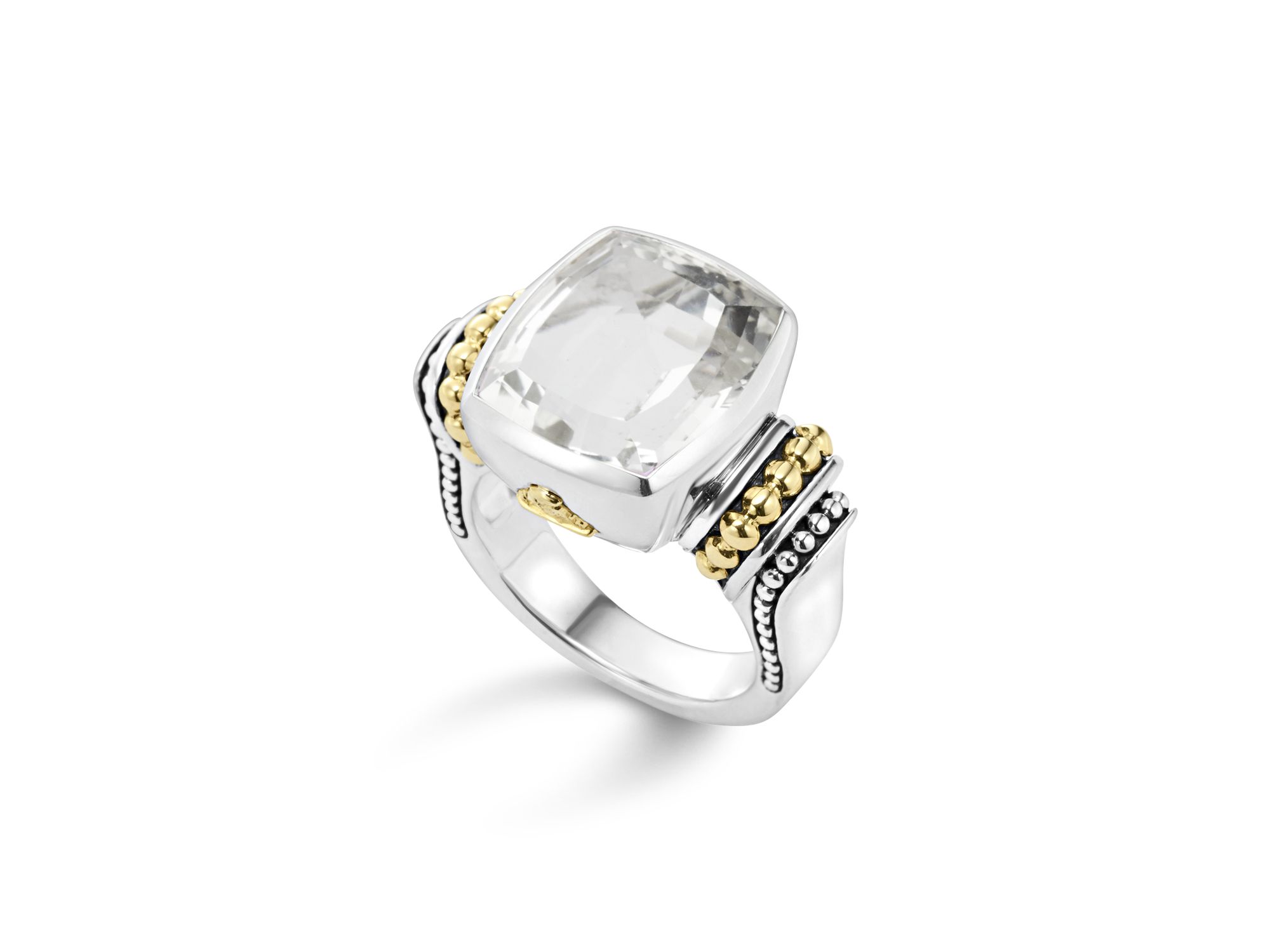 18K Gold and Sterling Silver Rittenhouse Medium Rings with Gemstone - Image 1