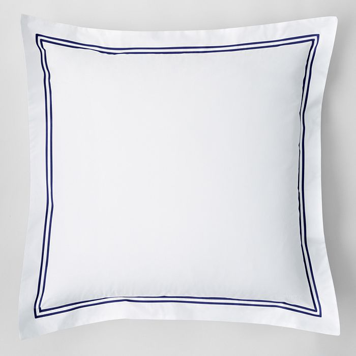 Frette Hotel Classic Euro Sham In White/navy