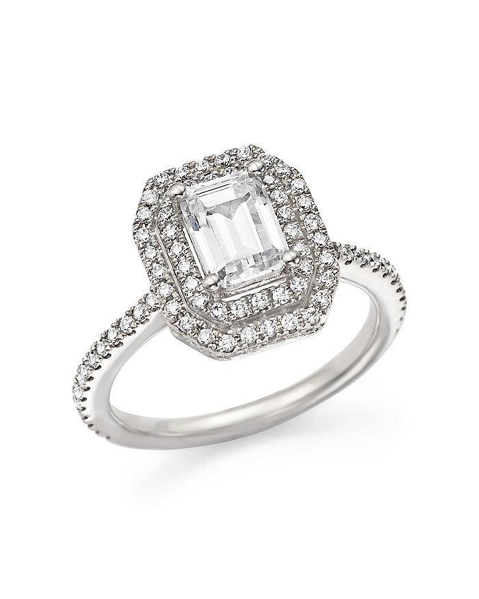 Bloomingdale's Diamond Double Halo Solitaire Ring In 14k White Gold, 1.25 Ct. T.w. - 100% Exclusive