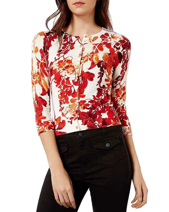 Karen millen best sale floral print cardigan