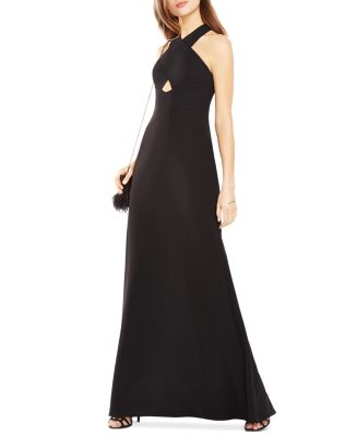 green emerald velvet dress Tailored Collar Halter Dress main image 0