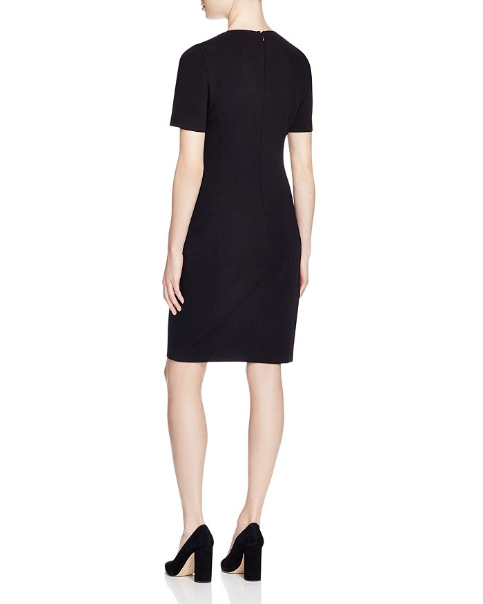 Shop T Tahari Judianne Short Sleeve Fitted Sheath Dress - 100% Exclusive In Black