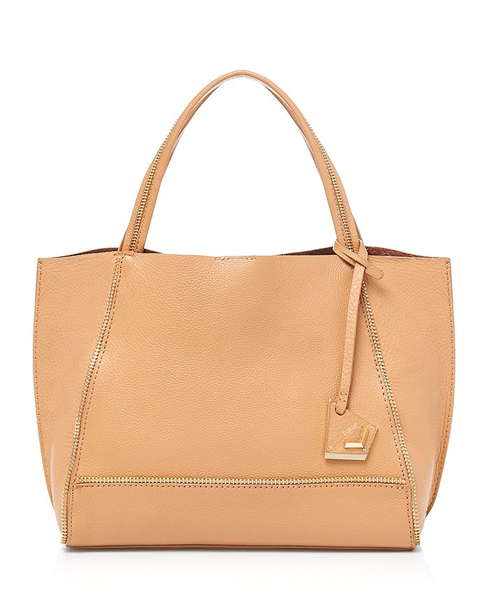 Botkier Soho Bite Size Leather Tote In Camel/gold