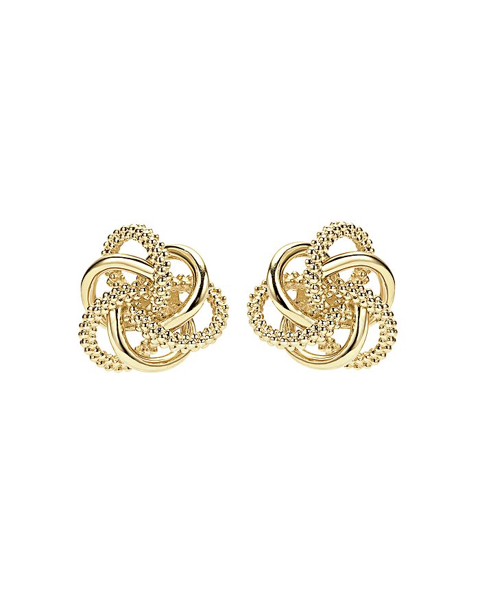 Shop Lagos 18k Yellow Gold Love Knot Stud Earrings