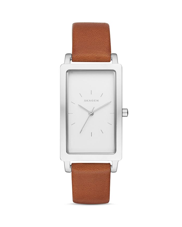 Skagen Hagen Leather Strap Watch, 22 x 43mm | Bloomingdale's