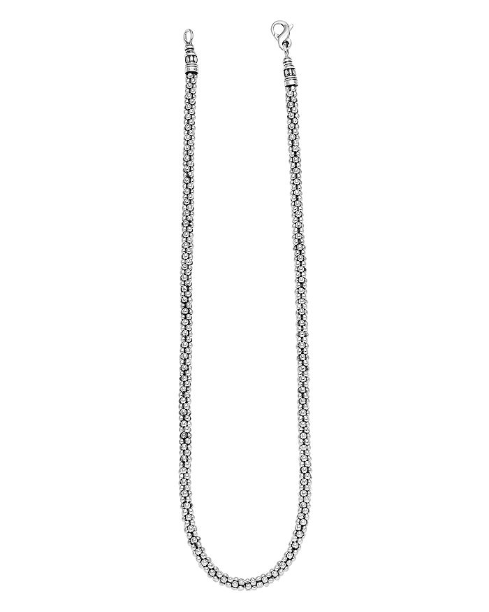 Shop Lagos Sterling Caviar Silver Rope Chain Necklace, 16