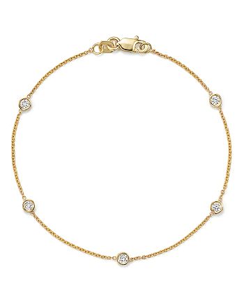 Bloomingdale's - Diamond Station Bracelet in 14K Yellow Gold, .25 ct. t.w. &nbsp;- 100% Exclusive