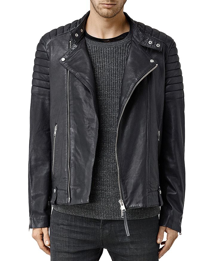 ALLSAINTS Jasper Leather Slim Fit Biker Jacket | Bloomingdale's