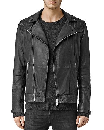 ALLSAINTS Kushiro Leather Slim Fit Moto Jacket | Bloomingdale's