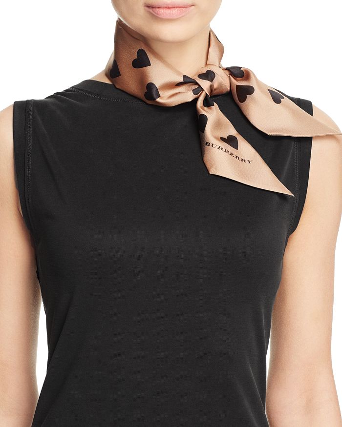 Burberry heart silk scarf clearance