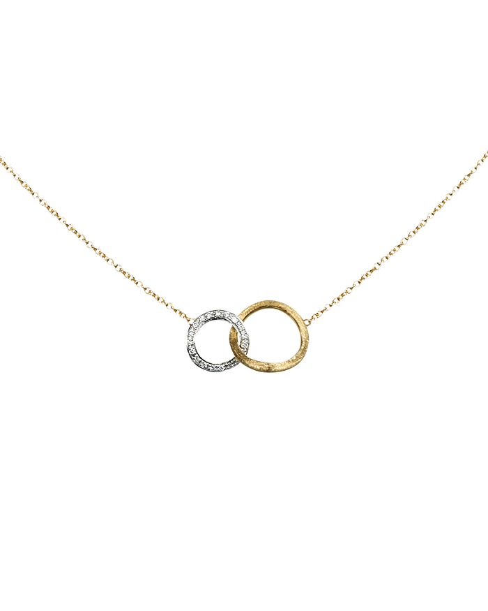 Shop Marco Bicego Diamond Jaipur Link Pendant Necklace, 16.5 In White/gold