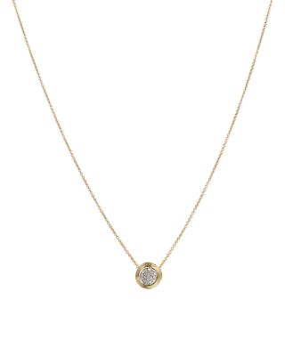 Marco Bicego - 18K Yellow Gold Delicati Pendant Necklace with Diamonds, 16.5"