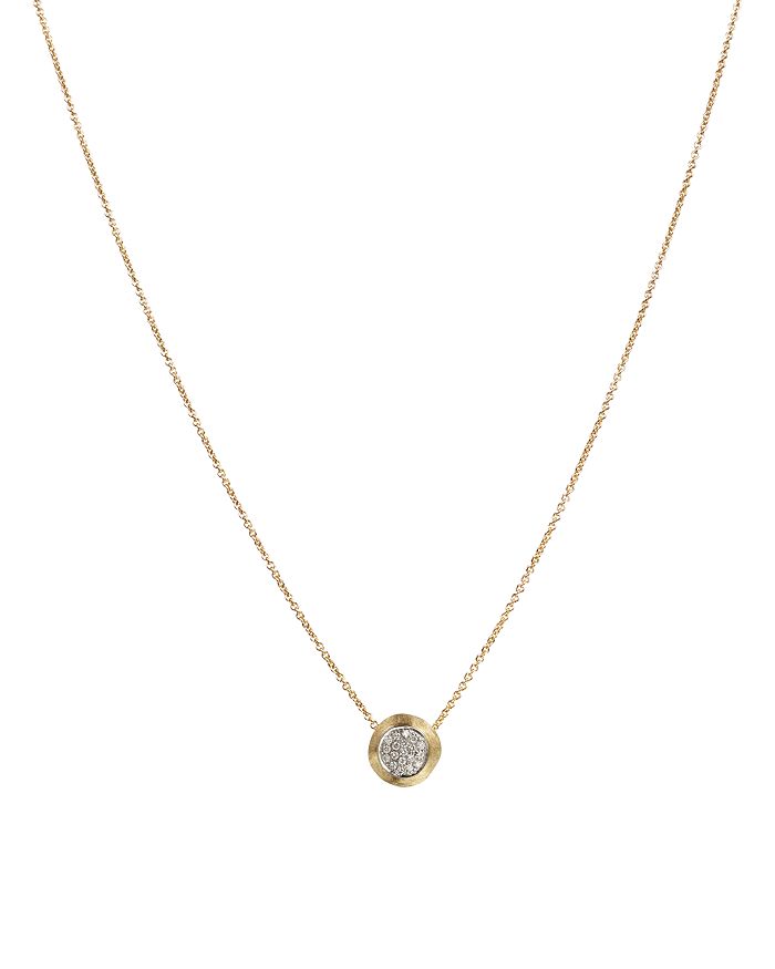 Marco Bicego 18k Yellow Gold Delicati Pendant Necklace With Diamonds, 16.5 In White/gold