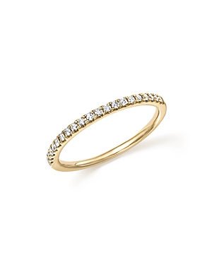 Bloomingdale's Diamond Micro Pave Band In 14k Yellow Gold, 0.15 Ct. T.w. In White//gold