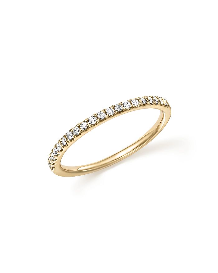 Bloomingdale's Diamond Micro Pave Band In 14k Yellow Gold, 0.15 Ct. T.w. In White/gold