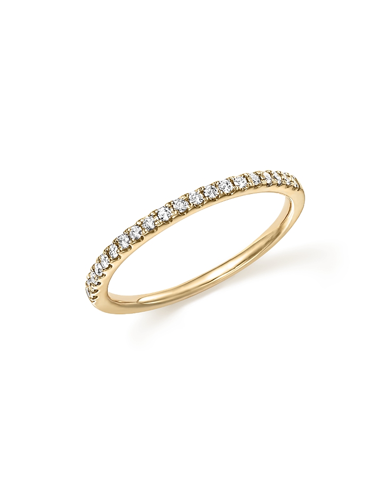 Diamond Micro Pave Band in 14K Yellow Gold, 0.15 tcw